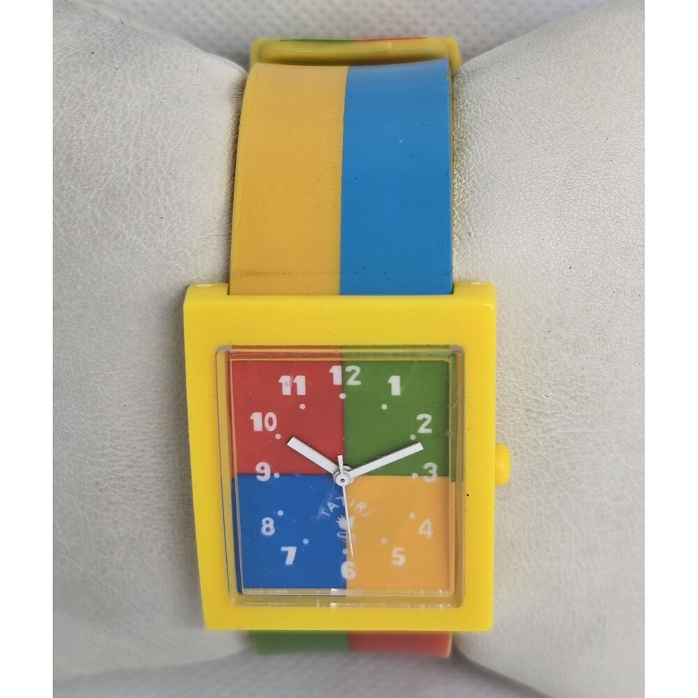 Women's Tatiri Striped Four Quadrants Dial Yellow Green Red Blue Band Watch 05 - Picture 4 of 9